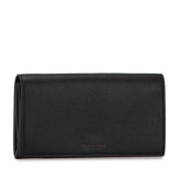 ボッテガヴェネタ ロゴ 長財布 ブラック レザー レディース BOTTEGAVENETA 【中古】